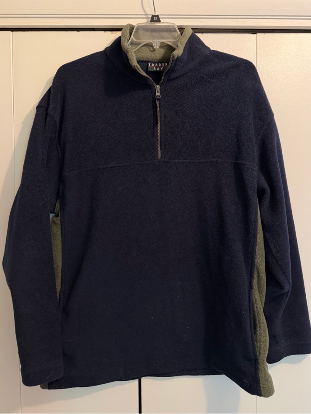 Navy blue fleece quarter zip